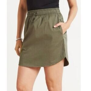 Sundry for Evereve NEW Olive Green Sunday Skirt XS Bungee Drawcord Their Size 0